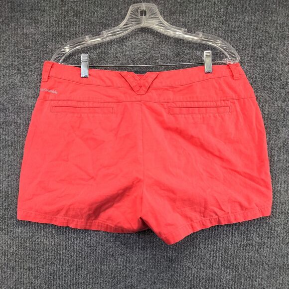 Columbia Women's Chino Shorts Pink Size 14 100% Cotton Slash Pockets - Picture 2 of 10